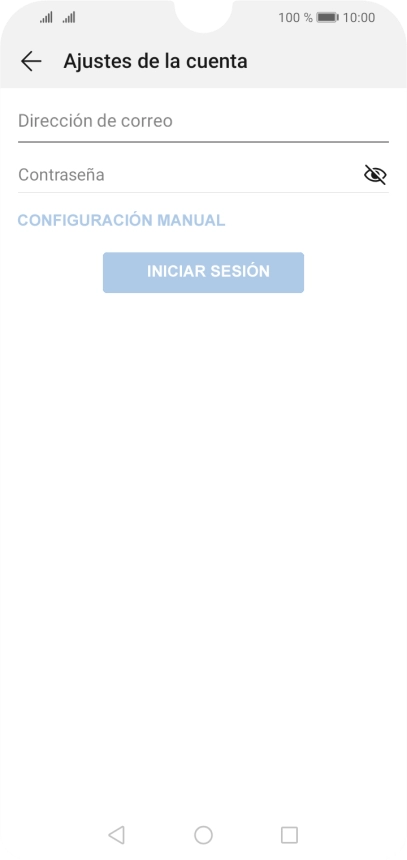 Pulsa Dirección de correo e introduce tu dirección de correo electrónico.