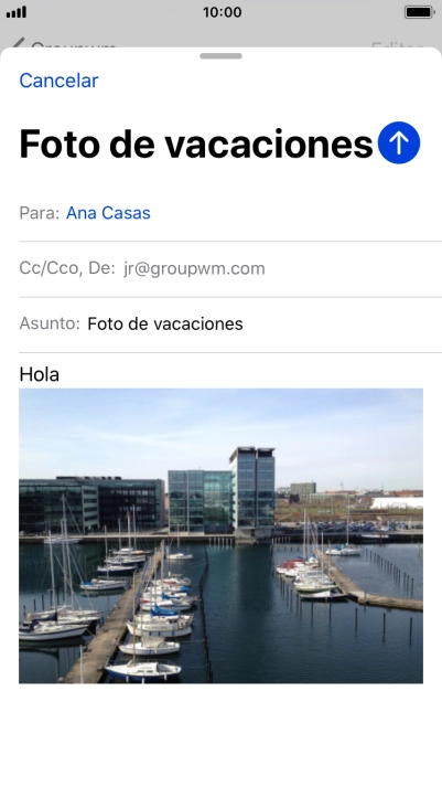 Pulsa el icono de enviar.