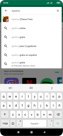 Introduce el nombre del tema o de la app y pulsa el icono de búsqueda. Introduce el nombre del tema o de la app y pulsa el icono de búsqueda.