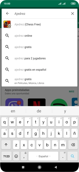 Introduce el nombre del tema o de la app y pulsa el icono de búsqueda. Introduce el nombre del tema o de la app y pulsa el icono de búsqueda.