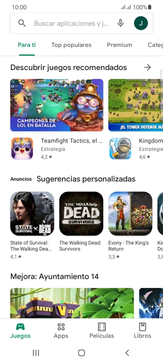 Pulsa el icono de perfil.