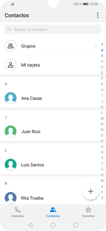 Pulsa el contacto deseado.