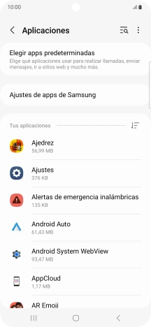 Pulsa la app deseada.