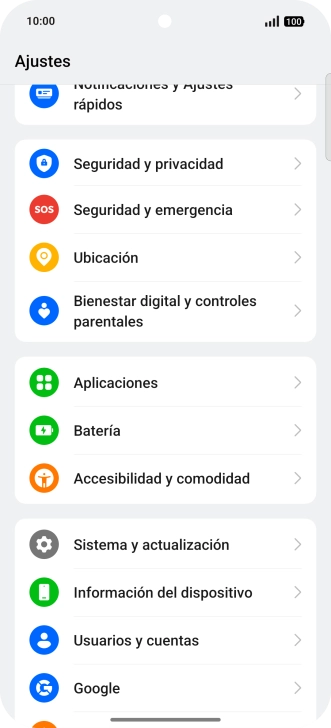 Pulsa Sistema y actualización.