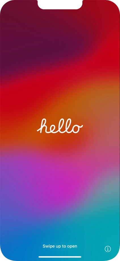 Desliza el dedo hacia arriba desde la parte inferior de la pantalla.