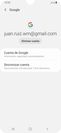 Pulsa Sincronizar cuenta.