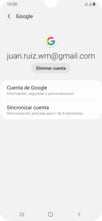 Pulsa Sincronizar cuenta.