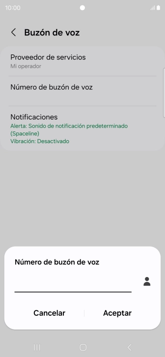 Introduce 22177 y pulsa Aceptar.