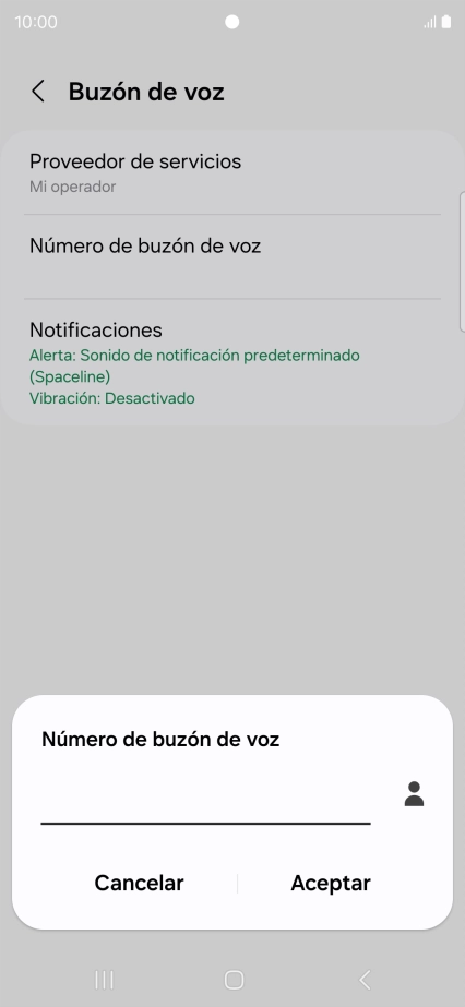 Introduce 22177 y pulsa Aceptar.