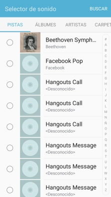 Pulsa los timbres de llamada deseados para escucharlos.