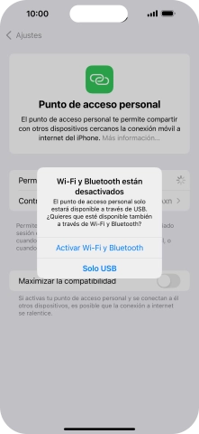 Si el wifi está desactivado, pulsa Activar Wi-Fi y Bluetooth.
