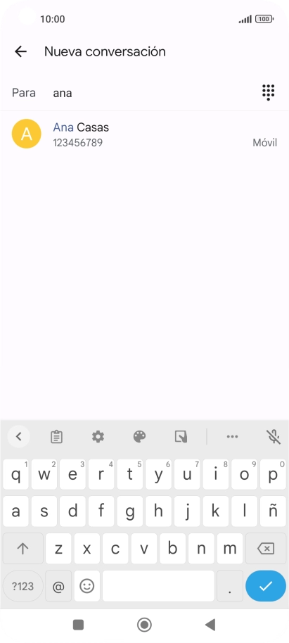 Pulsa el contacto deseado.