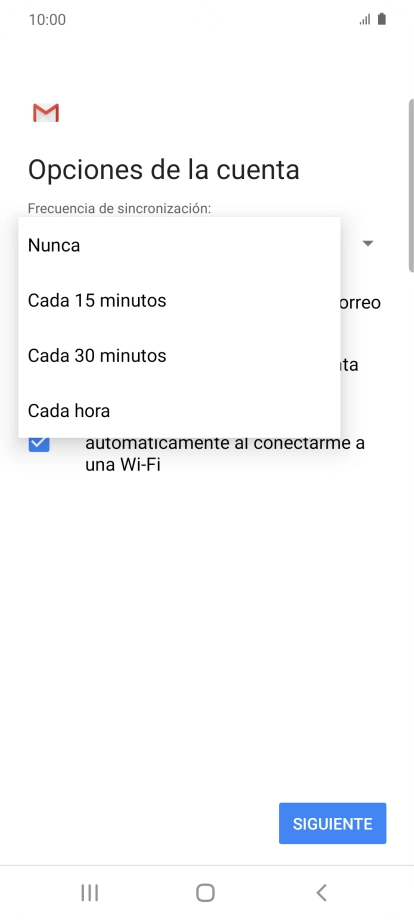 Pulsa el ajuste deseado.