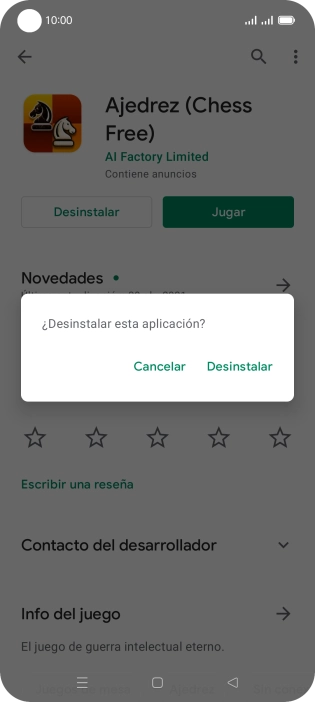 Pulsa Desinstalar. Pulsa Desinstalar.
