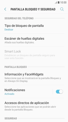 Pulsa Escáner de huellas digitales.