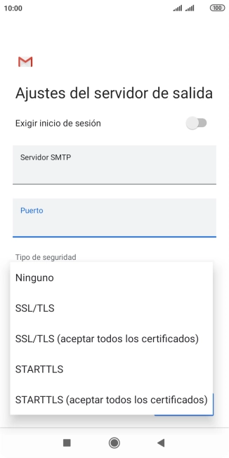 Pulsa Ninguno para desactivar la función.
