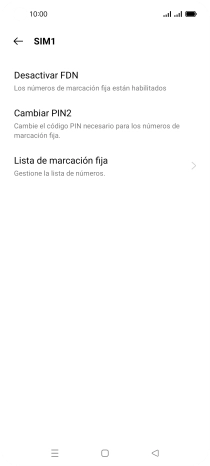 Pulsa Desactivar FDN.