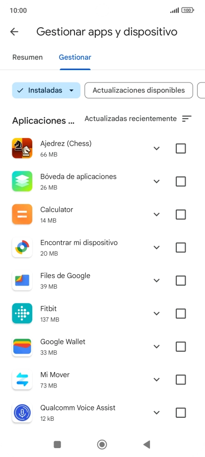 Pulsa la app deseada.