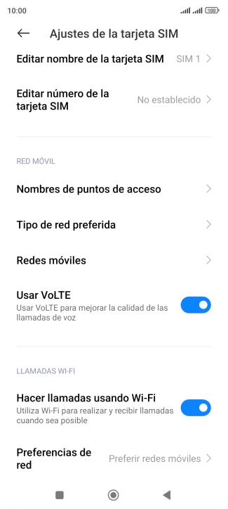 Pulsa Redes móviles.