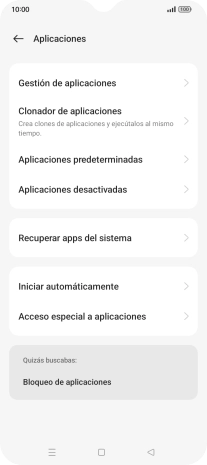 Pulsa Gestión de aplicaciones.