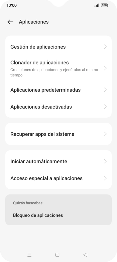 Pulsa Gestión de aplicaciones.