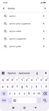 Introduce el nombre del tema o de la app y pulsa el icono de búsqueda.