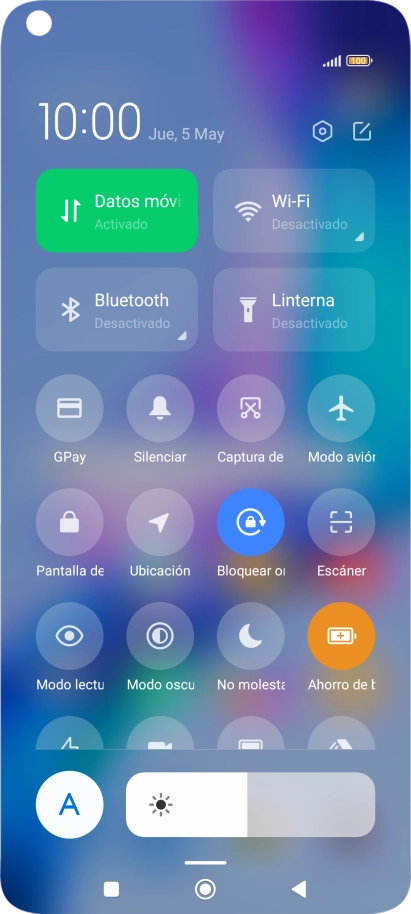 Pulsa la tecla de inicio para terminar y regresar a la pantalla de inicio.
