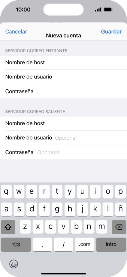 Pulsa Guardar. Ahora se ha configurado tu cuenta de correo electrónico. Si deseas seleccionar más ajustes del servidor de correo de entrada o de salida, continúa con los pasos siguientes.