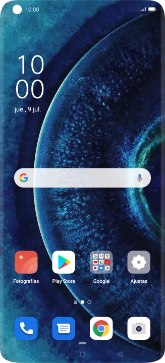 Desliza el dedo hacia arriba por la pantalla.