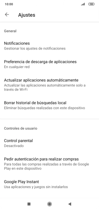 Pulsa Actualizar aplicaciones automáticamente.