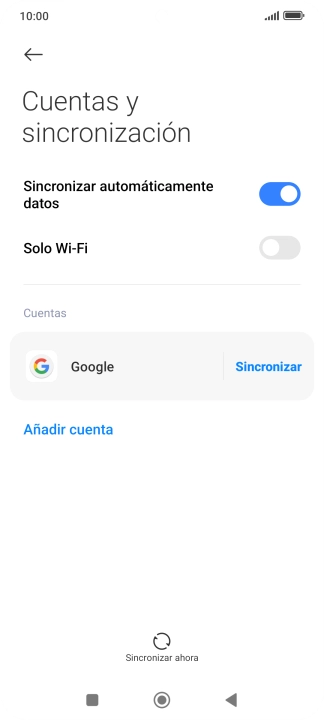 Pulsa Añadir cuenta.