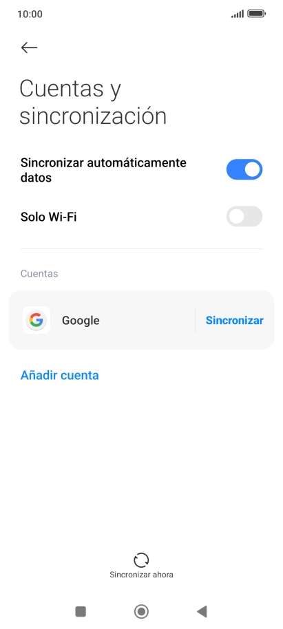 Pulsa Añadir cuenta.