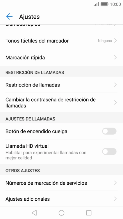 Pulsa Ajustes adicionales.