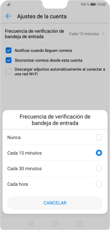 Pulsa el ajuste deseado.
