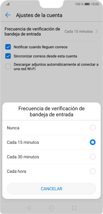 Pulsa el ajuste deseado.