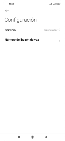 Pulsa Número del buzón de voz.