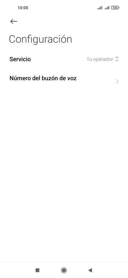 Pulsa Número del buzón de voz.