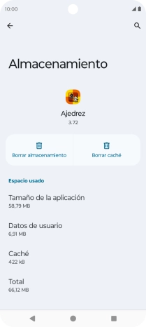 Pulsa Borrar caché.