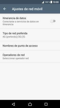 Pulsa Nombres de punto de acceso.