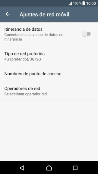Pulsa Nombres de punto de acceso.