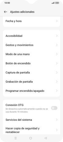 Pulsa Hacer copia de seguridad y restablecer.