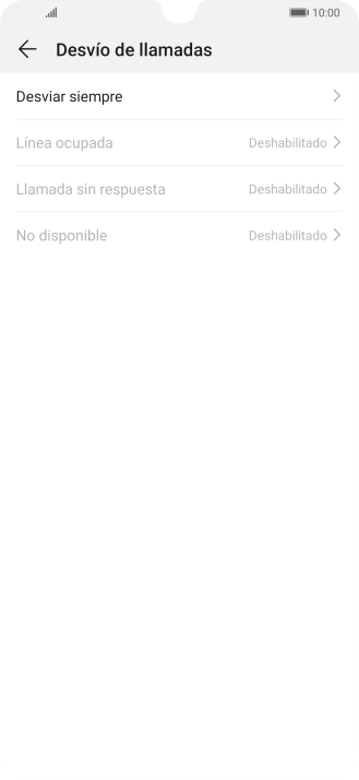 Pulsa el tipo de desvío deseado.