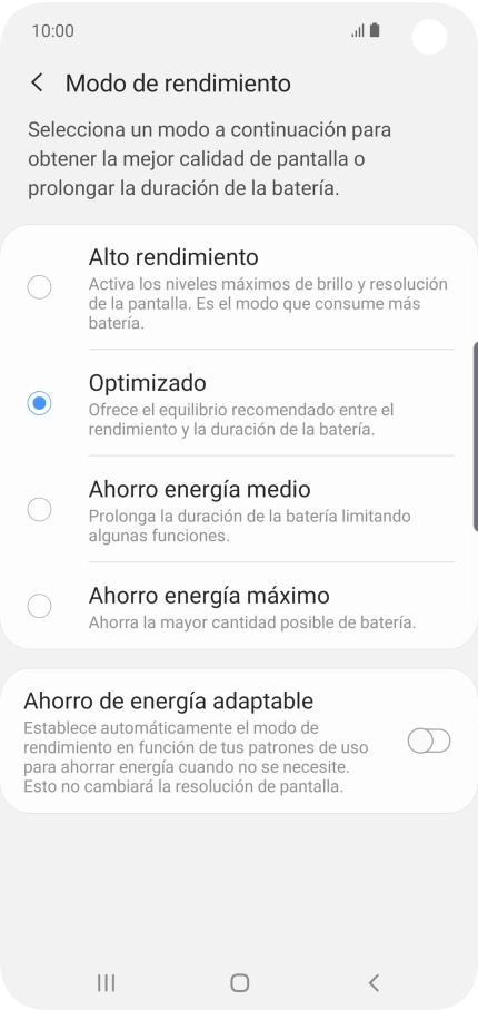 Pulsa el ajuste deseado para activar la función.