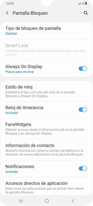 Pulsa Tipo de bloqueo de pantalla.