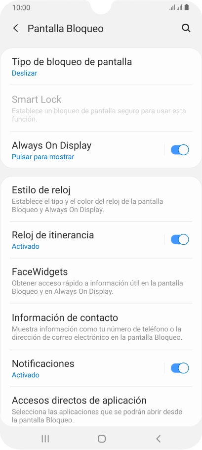 Pulsa Tipo de bloqueo de pantalla.