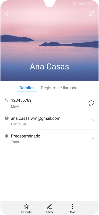 Pulsa el número de teléfono.