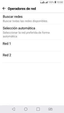 Pulsa la red deseada.