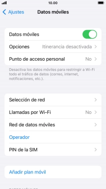 Pulsa Selección de red.