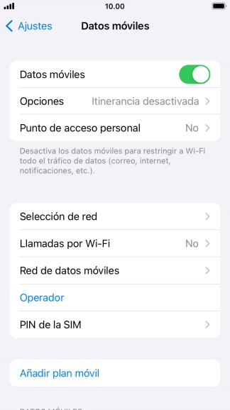 Pulsa Selección de red.