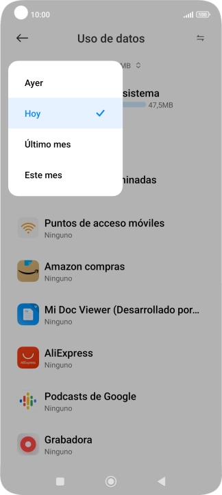 Pulsa el ajuste deseado.